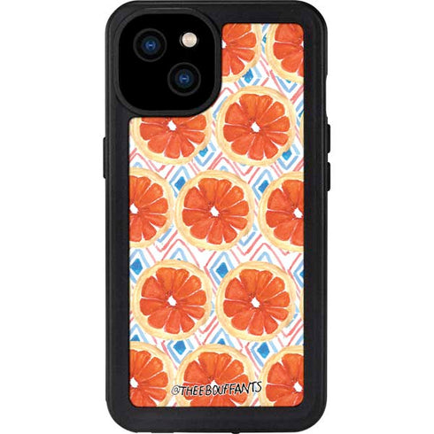 Bouffants and Broken Hearts Citrus Geo iPhone 15 Plus Waterproof Case